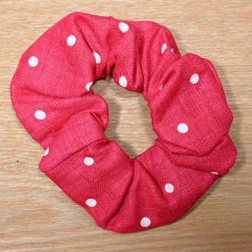 粉紅色 小圓點 大腸髮圈