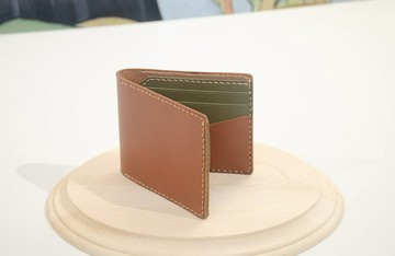 皮革手縫 短銀包 錢包