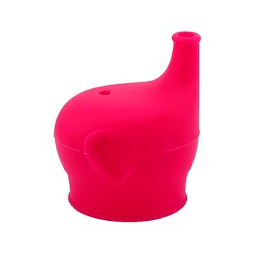 haakaa 大象防溢漏鴨嘴杯套 攜帶方便 一體成型 無需拆裝 簡單清潔 可放洗碗機  蘋果紅  1個