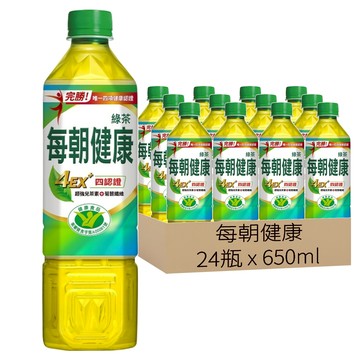 每朝健康 綠茶 富含兒茶素  650ml  24瓶