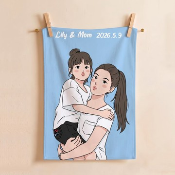 客製枕頭巾 Q版插畫