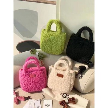 羊羔絨女包原標毛毛包可愛百搭菜籃子單肩斜挎水桶包手提包