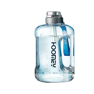 【灰熊厲害】美國進口Tritan材質一鍵彈蓋巨無霸運動水壺1500ml(附杯刷 吸管 皮套)時尚黑