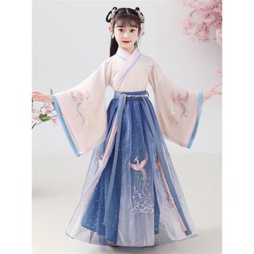 兒童漢服女童2025新款古裝超仙古風女孩高端公主演出服唐裝秋冬款