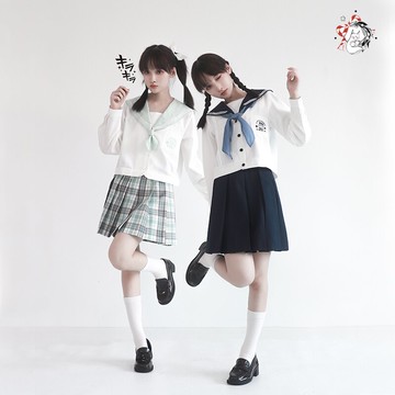 忘川琉璃jk套裝制服水手服短袖長袖bebe聯名上衣短裙百褶秋冬