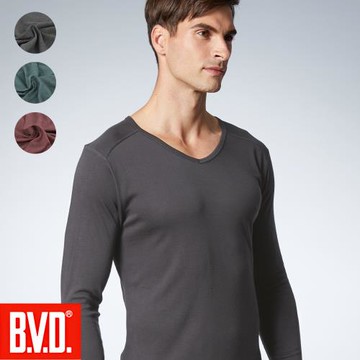 【BVD】柔舒瞬暖V領長袖衣(保暖衣.V領.長袖)