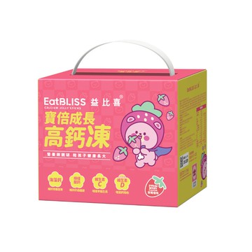 【EatBLISS益比喜】寶倍成長高鈣凍-草莓優格口味100入禮盒