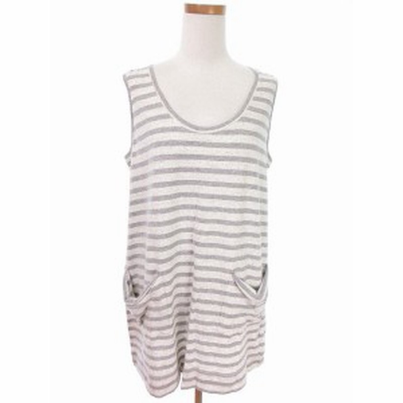 中古 フローレント リラックス Florent Relax ワンピース ミニ ボーダー ノースリーブ グレー Tk レディース 通販 Lineポイント最大6 0 Get Lineショッピング