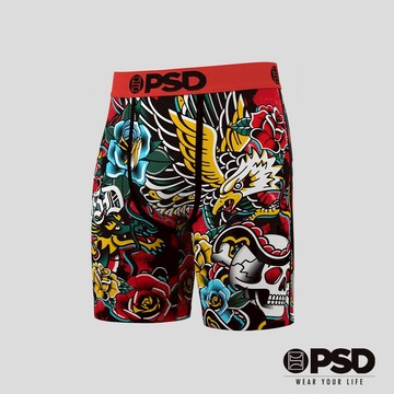 【PSD Underwear 官方旗艦店】GRUNGE- 平口四角褲-羽翼靈魂-紅色