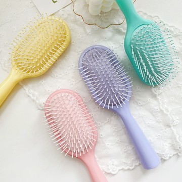 【Fee隔日到貨4色】輕巧馬卡龍色系圓形氣墊護髮梳🔥防靜電氣囊梳子 氣墊梳子 高顱頂梳 大板梳 按摩梳 髮根梳 蓬鬆髮