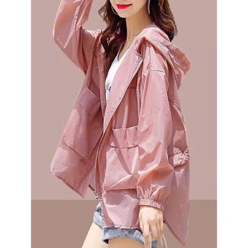 防曬衣女款2026夏新款薄款透氣海邊防曬服連帽防紫外線冰絲空調衫