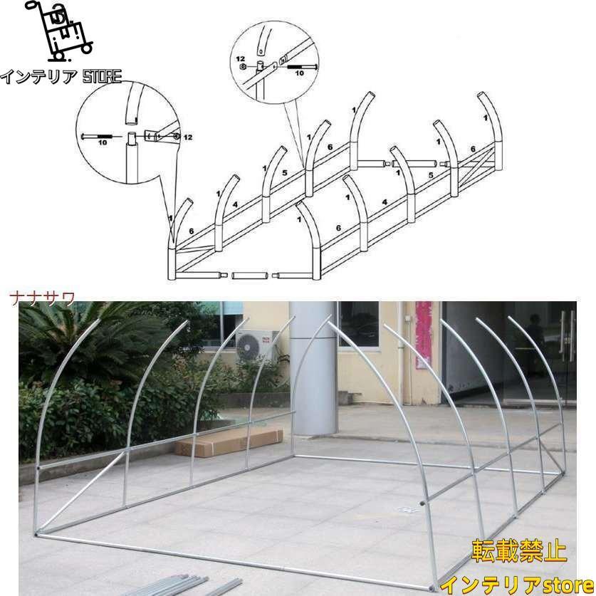 greenhouse 雨除け 霜よけPE素材 ビニールハウス ビニール温室 菜園ハウス グリーンハウス スチールパイプ ガーデニング アーチ ドア付き 窓付き
