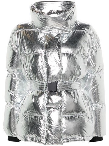 Perfect Moment - Oversized Parka II ski jacket - women - Polyester/Spandex/Elastane/Nylon/Nylon/Goose Down - L - Silver