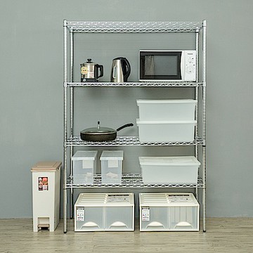 dayneeds 荷重型 120x45x180cm 四層電鍍(鎖管)波浪架 超強耐重/倉儲架/置物架