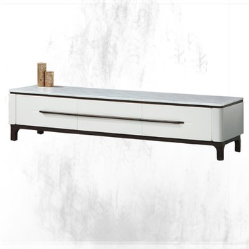 文創集 蒂尼6.8尺雲紋石面三抽電視櫃-202x43x46cm免組