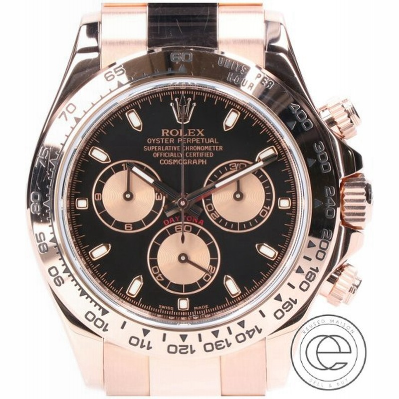 美品 Rolex ロレックス Ref V番 コスモグラフ デイトナ ブラックダイヤル 750金無垢 自動巻き腕時計 エバーローズゴールド K18 通販 Lineポイント最大0 5 Get Lineショッピング