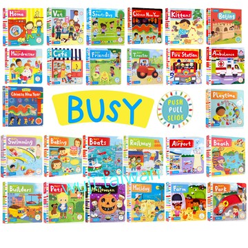 「經典Busy系列」Campbell Books推拉轉互動繪本 Halloween 節日 生活自理 動物 建築 工程車