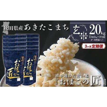 ふるさと納税 秋田県産おばこの匠あきたこまち　20kg （2kg×10袋）玄米 秋田県大仙市