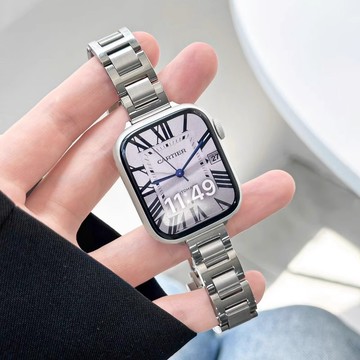 APPLE WATCH 超好看 細款 銀色 適用 APPLE WATCH 錶帶 11 10 9 8 7 ULTRA SE