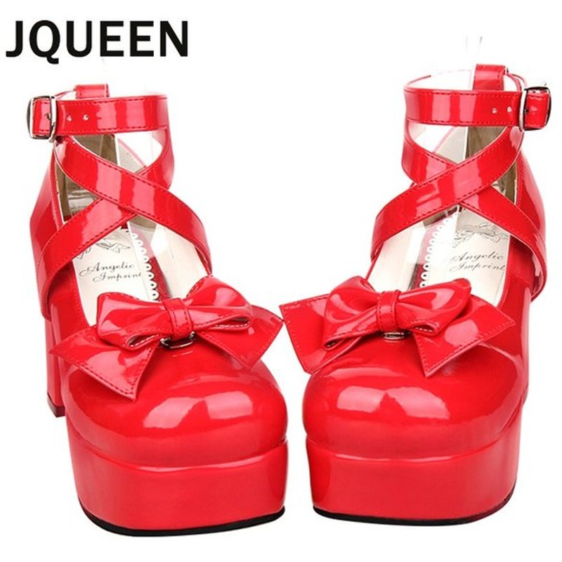 Jqueen ロリータ 靴 コスプレ お嬢様風ロリータ靴 ヒール8cm ハートヒールパンプス Shoes ゴスロリ ロリータ コスプレ 女の子用 可愛いリボンのロリータ 通販 Lineポイント最大0 5 Get Lineショッピング