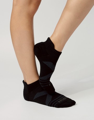 X型減壓經典護足船短襪- 黑