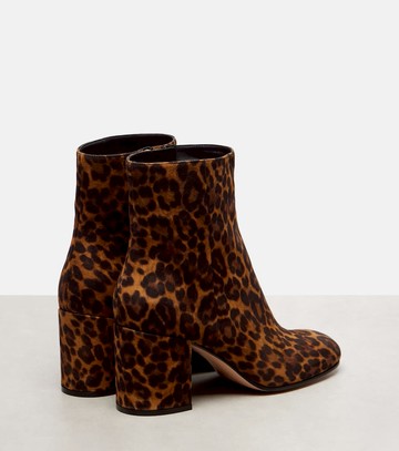 Gianvito Rossi Joelle 70 leopard-print suede ankle boots