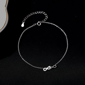 銀奧925純銀腳鏈女年新款高級感時尚網紅腳飾抖音一對情侶款