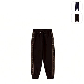 【FILA】KIDS 孩童款 針織長褲-黑色 1PNY-4435-BK