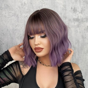 【巴黎精品】現貨+預購 女短假髮透氣假髮片輕量隱形增髮整頂假髮角色扮演-歐美時尚空氣瀏海短髮2色v1ab41