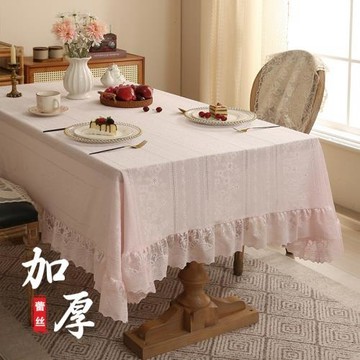 新款蕾絲桌布防滑復古餐桌墊高級感滌綸長方形臺布跨境熱銷防塵