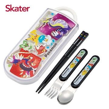 日本 SKATER - 銀離子三件餐具組-寶可夢SV