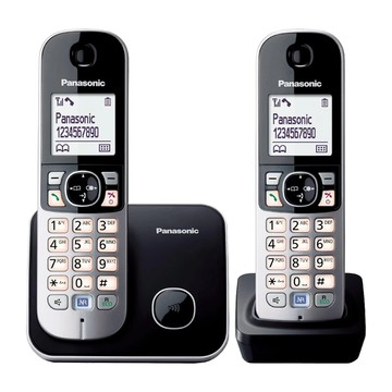 Panasonic DECT 節能數位無線電話 極致黑  KX-TG6812