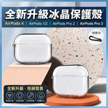 厚款防摔耳機套 透明冰晶系列 不發黃 高透亮 適用 AirPods 4 Pro 2 Pro 3 台灣出貨