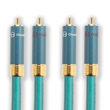 丹麥 8N 純銅銀芯訊號線【川木】全新【W106】單晶銅 音頻線 RCA 雙蓮花線 音響 1米