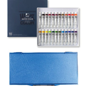 ShinHanart 專家級水彩顏料 + Mijello Fusion 24格調色盤組  180ml  24色