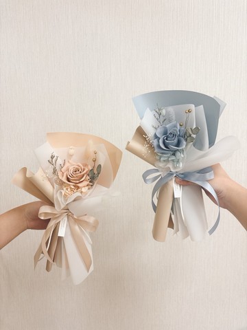 【單朵玫瑰花束】微加陪伴系列-永生花.情人節.婚禮小物yuflorist