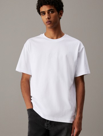 Calvin Klein 寬鬆亮面標誌 T 恤