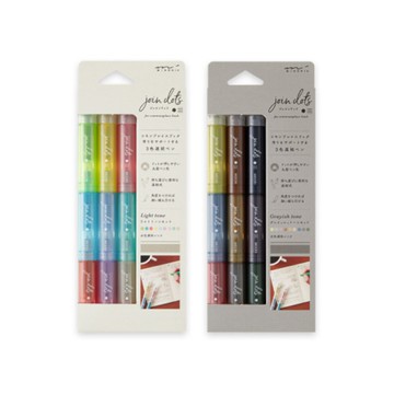 MIDORI 三色標記螢光筆 (3入組)-淺色系/深色系