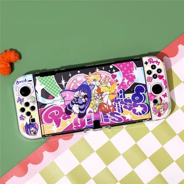 SWITCH OLED保護殼Switch2保護套透明殼NS續航底座殼  吊帶襪天使