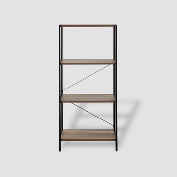 伊登鐵製烤漆四層架60 橡木黑