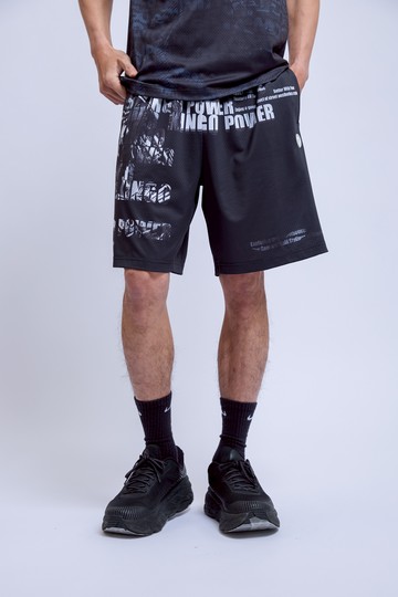 KINGO男款｜潮黑轉印籃球短褲 511314