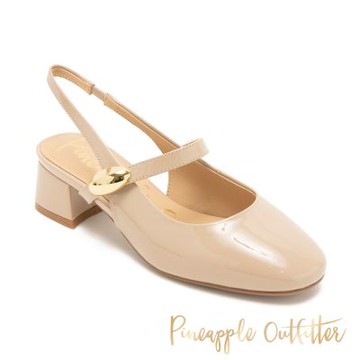 Pineapple Outfitter-簡約鏡面繫帶瑪莉珍低跟鞋IKAIA-鏡粉色