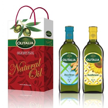 Olitalia 奧利塔 玄米油1000ml+葵花油1000ml禮盒組