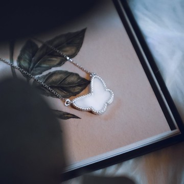 白貝碟項鏈|925銀|現貨