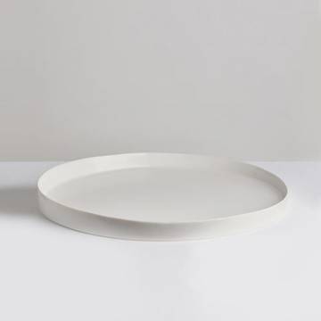 【3,co】水波系列圓形托盤(4號) - 白
