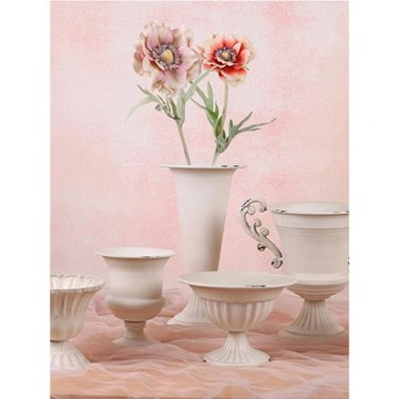 歐式高腳杯花器創意花瓶花盆復古懷舊鐵藝插花盆家居裝飾拍照擺件