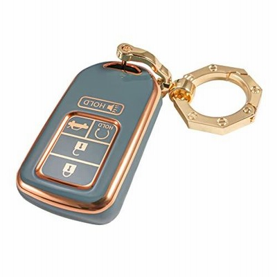 for Honda Key Fob Cover Premium Car Key Case Shell with Fashion Keychain fi