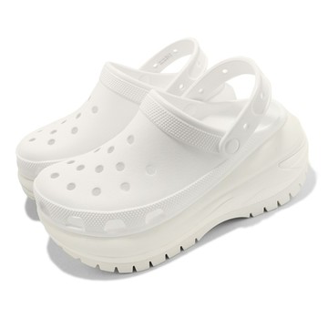 Crocs 涼拖鞋 Classic Mega Crush Clog 男鞋 女鞋 白 超厚底 光輪克駱格 卡駱馳 207988100