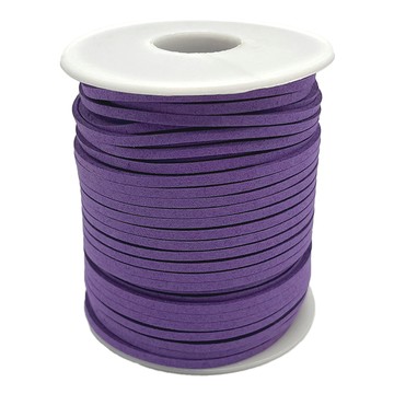 Mandeulhobby 麂皮緞帶人造皮革繩  1個  紫色  45m