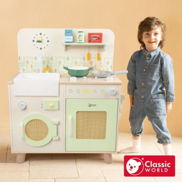 【德國 classic world 客來喜經典木玩】綠野秘境廚房組《50641》